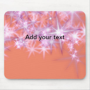 Simple sky blue glitt sparkle stars add your text mouse pad