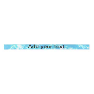 Simple sky blue glitt sparkle stars add your text  satin ribbon