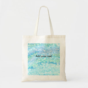Simple sky blue glitt sparkle stars add your text  tote bag
