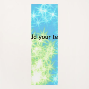 Simple sky blue glitt sparkle stars add your text yoga mat