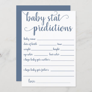 Simple Slate Prediction   Dusty Blue Keepsake Card