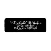 Simple Sleek Back Inital Return Address Labels