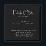 Simple & Sleek Modern Black Wedding Save the Date Magnet<br><div class="desc">Simple & Sleek Black Modern Font Script Names Save the Date Magnet.  Wedding.</div>