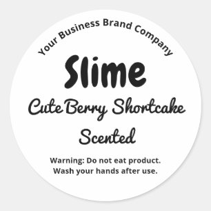 Simple Slime Fluff Product Label