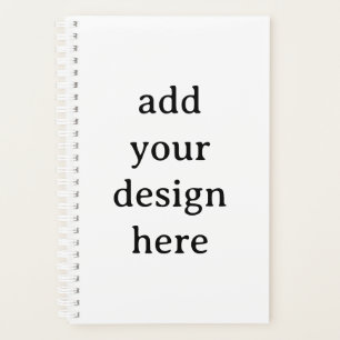 Simple Small 5.5" x 8.5" Hard Cover, White Spiral Planner