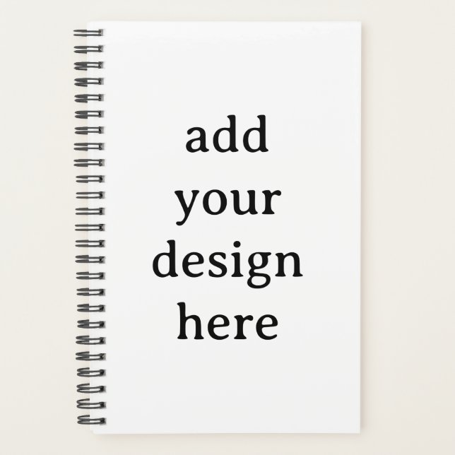 Simple Small 5.5" x 8.5" Soft Cover, Black Spiral  Planner (Front)