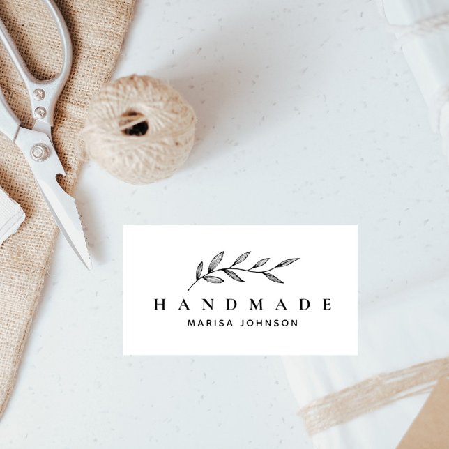 Simple Small Business Elegant Handmade Custom Rubber Stamp (Creator Uploaded)