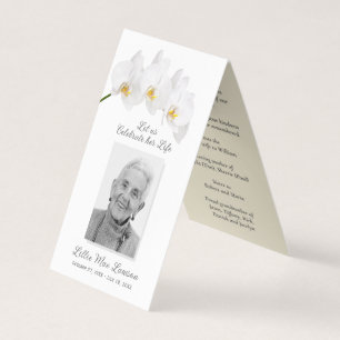 Simple Small Funeral Memorial Prayer Photo Card