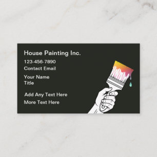 Simple Small Quantity House Painter Business Cards
