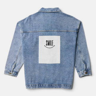 Simple smile denim jacket