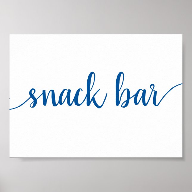 Simple Snack Bar | French Blue Any Event Sign (Front)