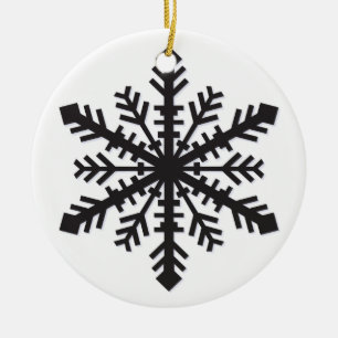 Simple Snowflake Ceramic Tree Decoration