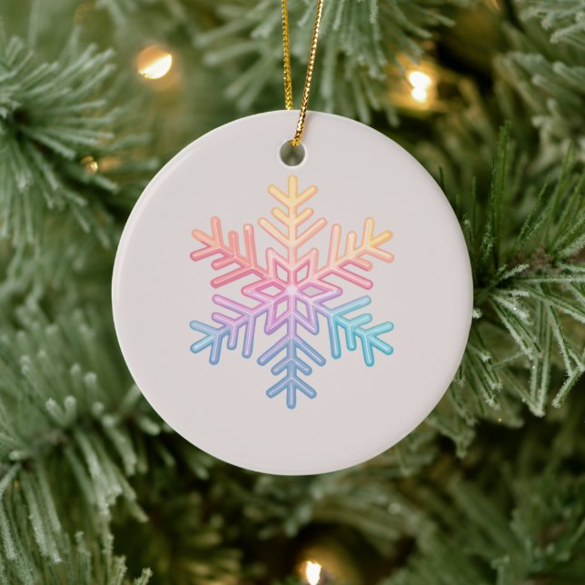 Simple Snowflake Ceramic Tree Decoration (Tree)