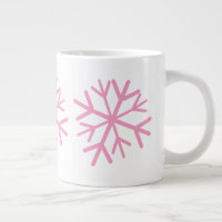 Simple Snowflake Hand Drawn White Pink 