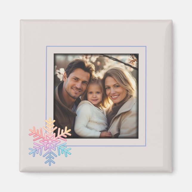 Simple Snowflake Magnet (Front)