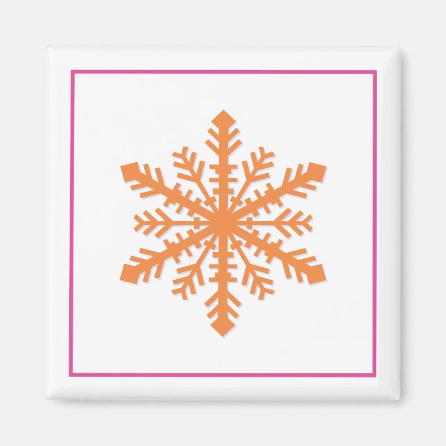 Simple Snowflake Magnet (Front)