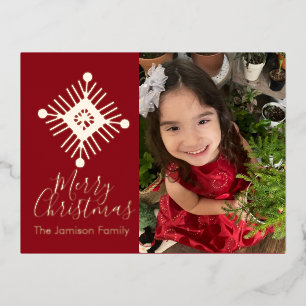 Simple Snowflake Photo Foil Holiday