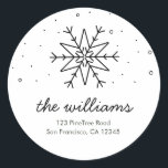 Simple Snowflake Return Address Sticker<br><div class="desc">Simple Snowflake Return Address Sticker</div>