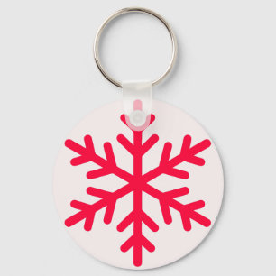 Simple Snowflake, Winter Minimalist  Key Ring