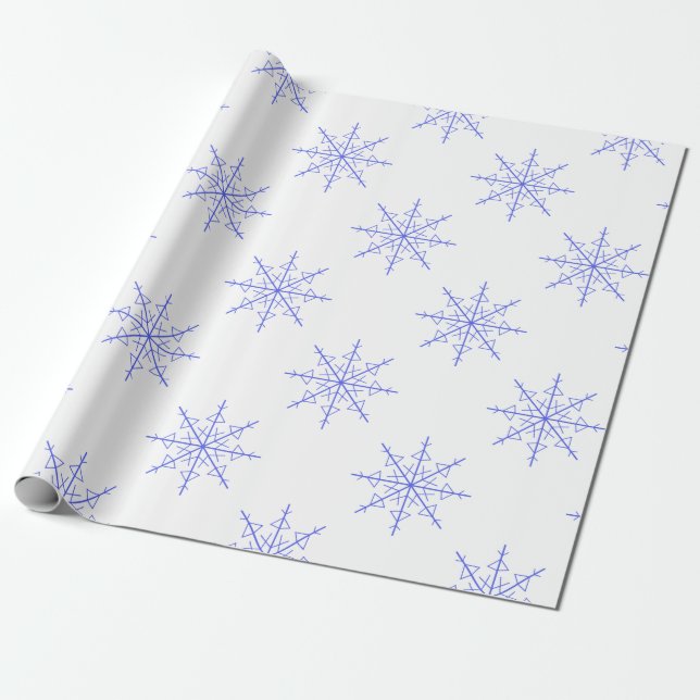Simple Snowflake Wrapping Paper (Unrolled)