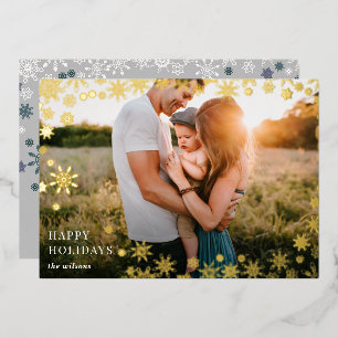Simple Snowflakes Frame Modern Full Photo