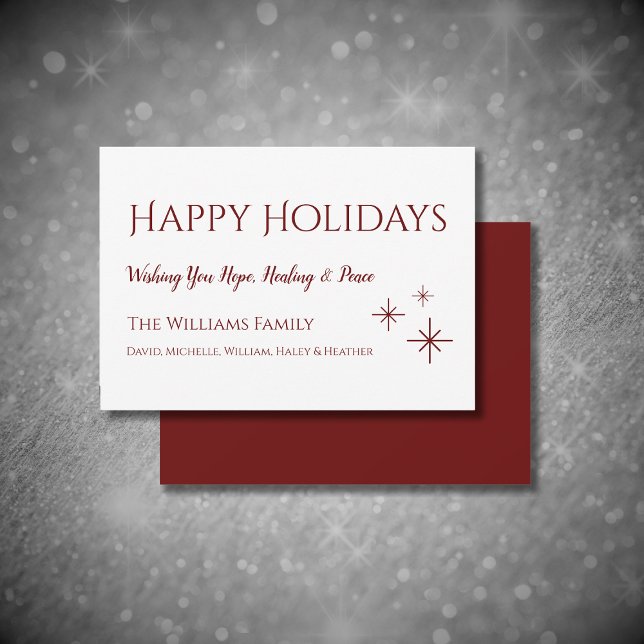 Simple Snowflakes Happy Holidays Christmas Card  (Creator Uploaded)