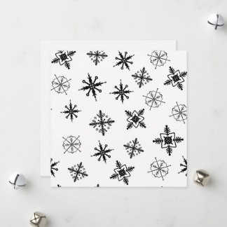 Simple Snowflakes Xmas Holiday Card