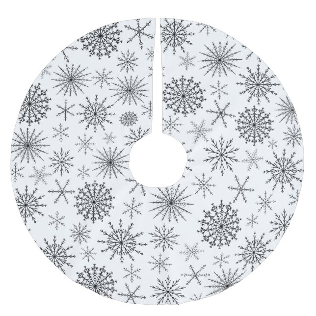 Simple Snowstorm Brushed Polyester Tree Skirt (Front)