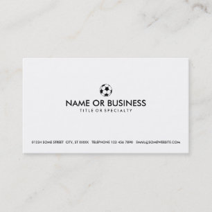 simple soccer business card
