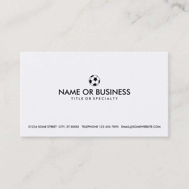 simple soccer business card (Front)