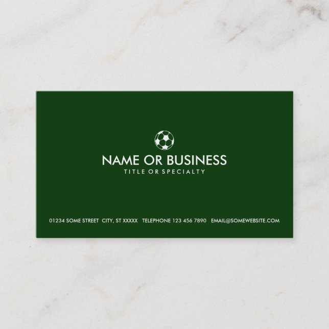 simple soccer business card (Front)