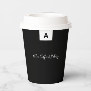 Simple Social Media Business Logo Custom Paper Cups