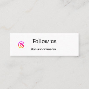 simple social media follow us add QR Business Card