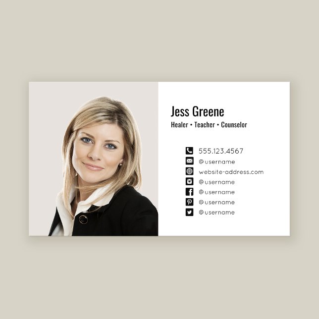 Simple Social Media Icon Photo Image Profile Business Card (Creator Uploaded)