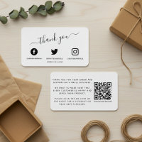 Simple social media QR code thank you discount