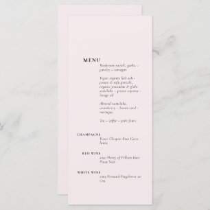 Simple Soft Blush Elegant Romantic Solid Backgroun Menu