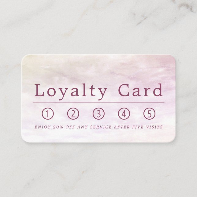 Simple Soft Cloud, Modern Loyalty Card (Front)
