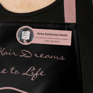 Simple Soft Pink Profile Image Expertise Name Tag