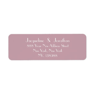 Simple soft pink white script return address