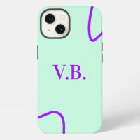 Simple solid color add name text monogram