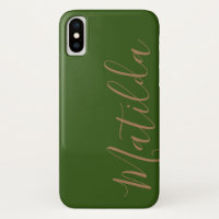 Simple Solid color Black Gold Personalized Name