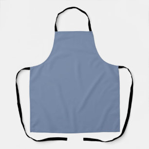 Simple solid color plain slate blue apron