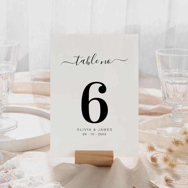 Simple Solid Color White Wedding Table Number (Simple Solid Color White Wedding Table Number)