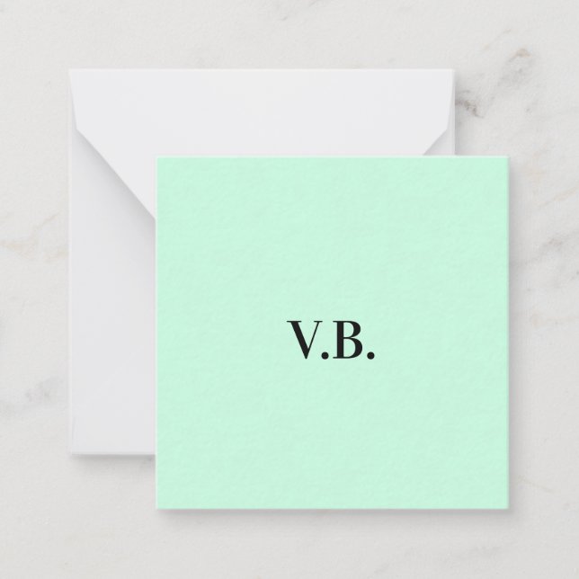 Simple solid colour add name text momonog card (Front)