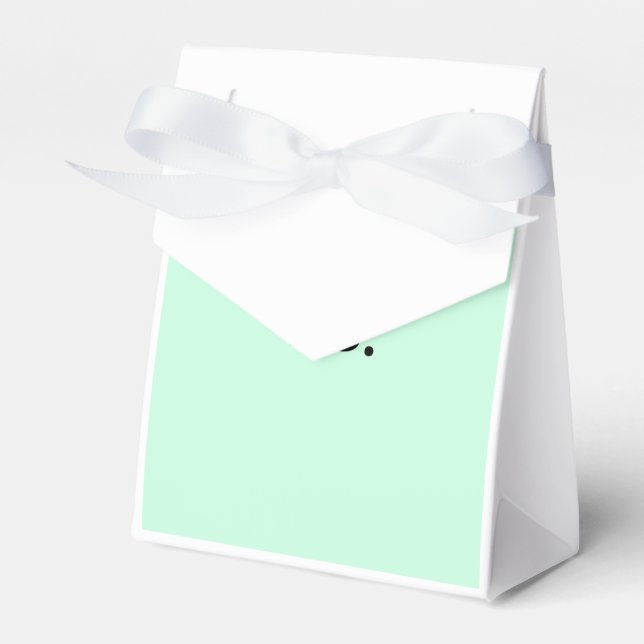 Simple solid colour add name text monog favour box (Front Side)