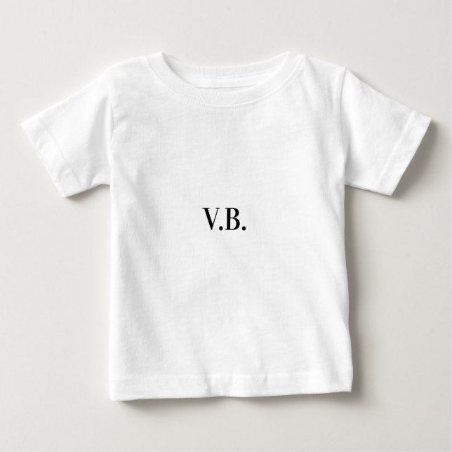Simple solid colour add name text monogram   baby T-Shirt (Front)