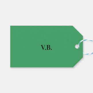 Simple solid colour add name text monogram gift tags
