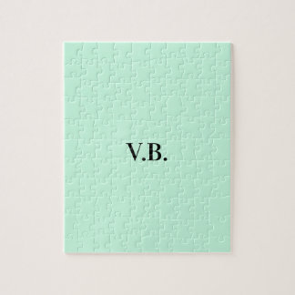 Simple solid colour add name text monogram jigsaw puzzle