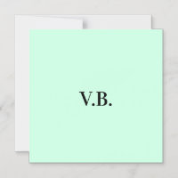 Simple solid colour add name text monogram