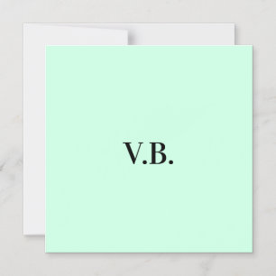 Simple solid colour add name text monogram magnetic invitation